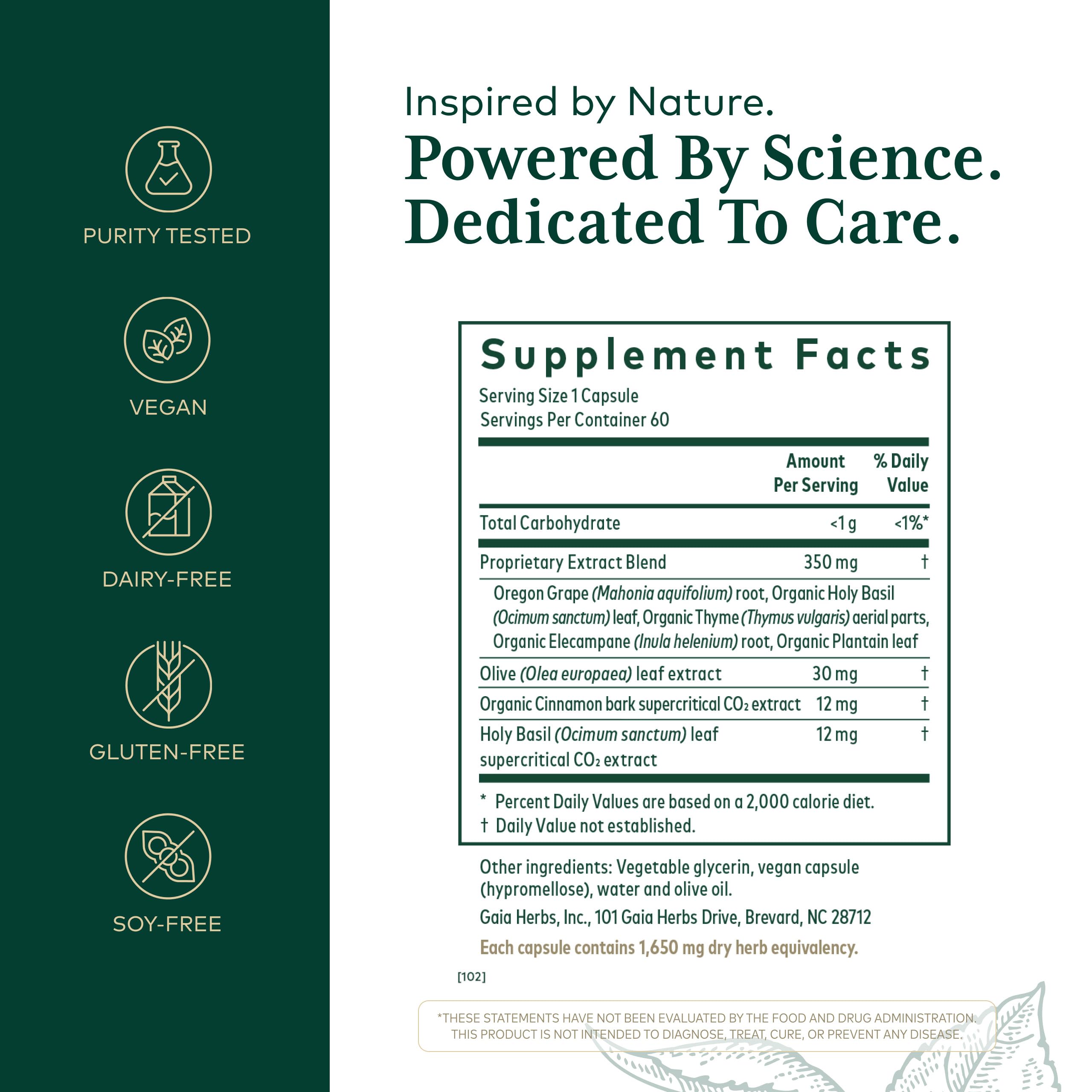 Gaia Herbs PRO capsules for easy daily fungal balance support