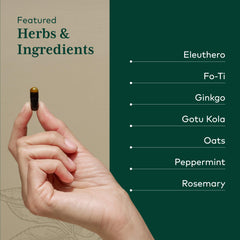 GAIA Herbs PRO Cognitive Formula label detail signaling focus-friendly ingredients