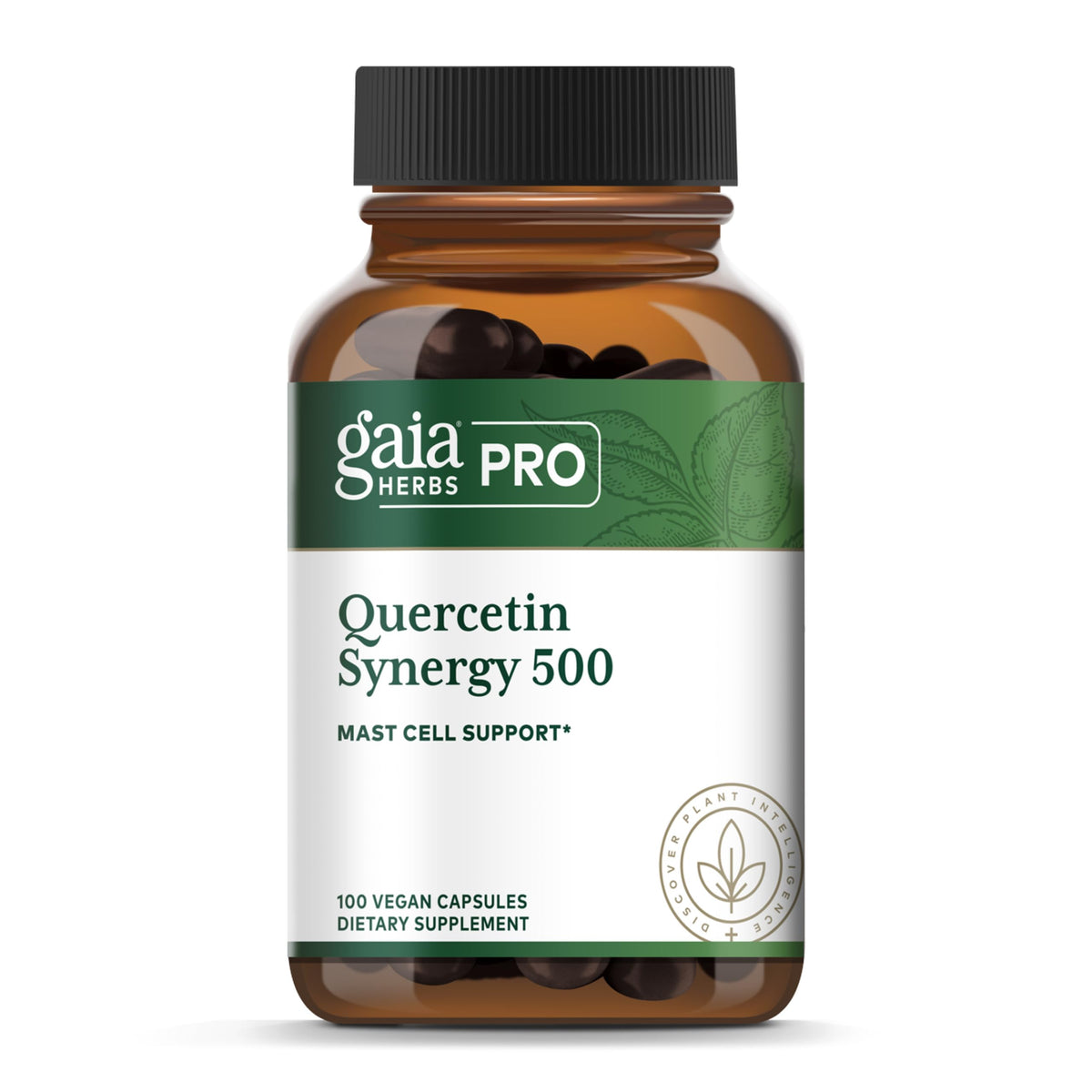 Gaia Herbs PRO Quercetin Synergy 500 bottle showing immune support potential