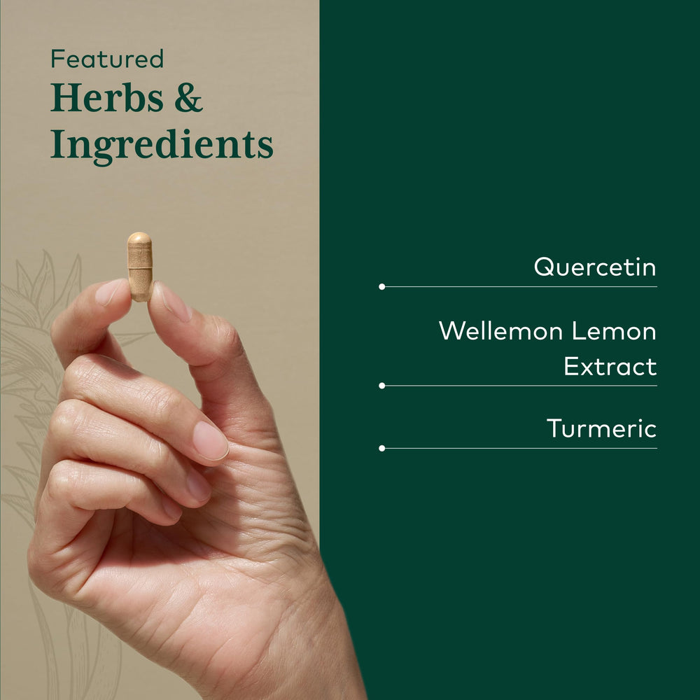 Gaia Herbs PRO Quercetin Synergy 500 pour angle for easy dosing
