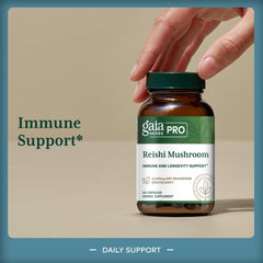 Gaia Herbs PRO Reishi ingredients label shows organic mushroom extract