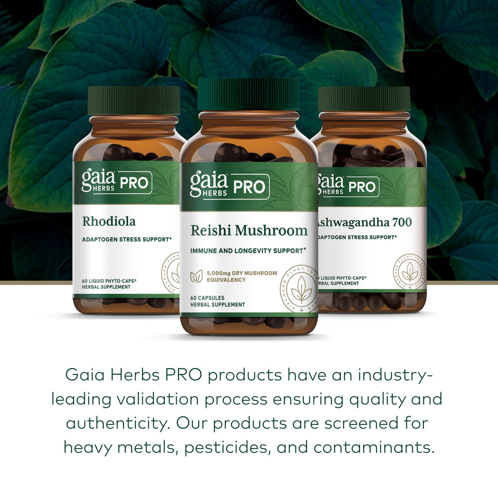 Gaia Herbs PRO Reishi testing process ensures potency and purity