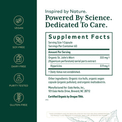 Gaia Herbs PRO St. John's Wort capsules close-up for easy dosing