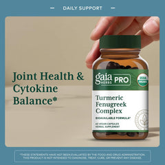 GAIA Herbs PRO capsules highlighting CurQFen for better absorption