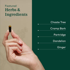 Gaia Herbs Pro Vitex ingredients highlight organic ginger and dandelion root for women's health support.