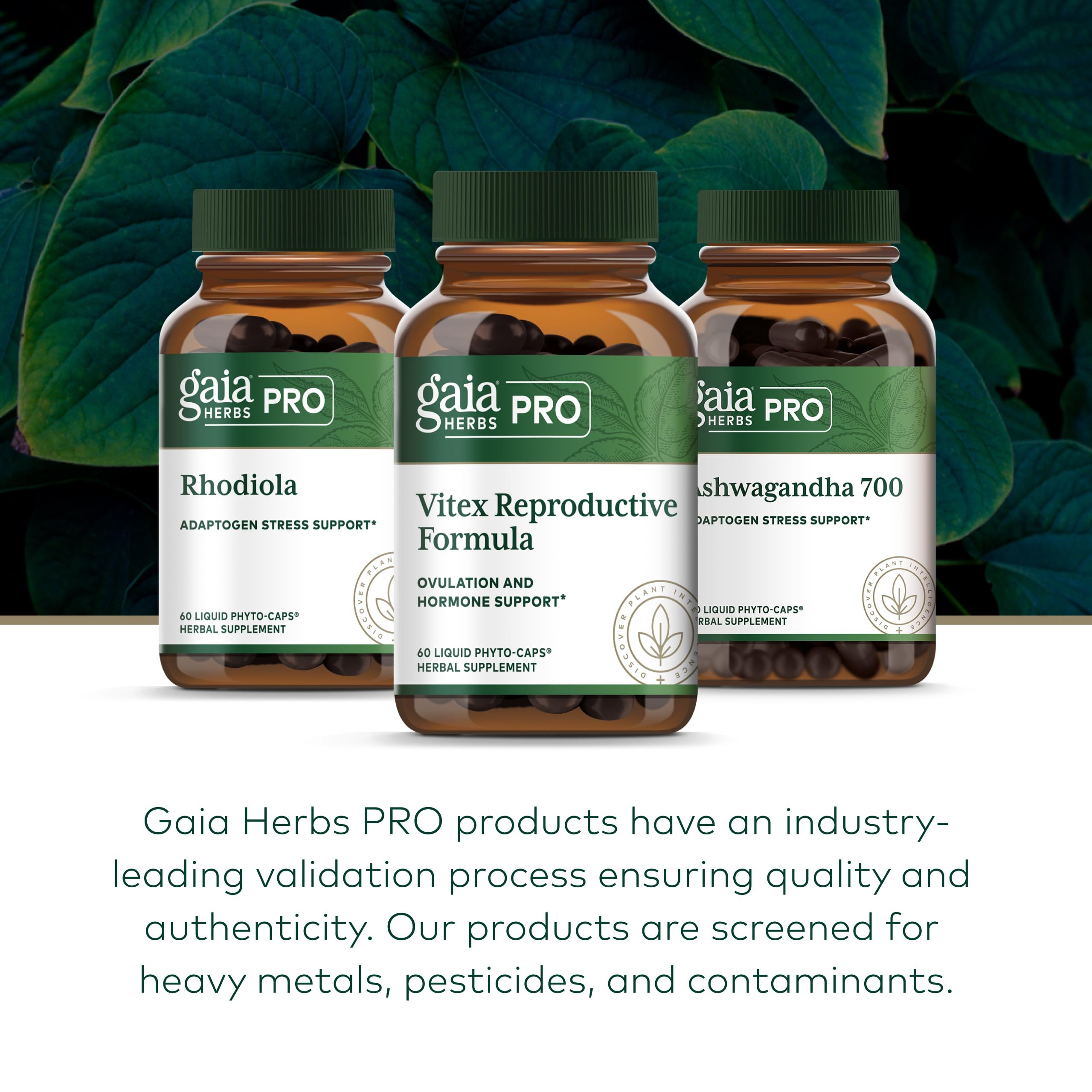 Gaia Herbs PRO testing ensures peak potency and product integrity.