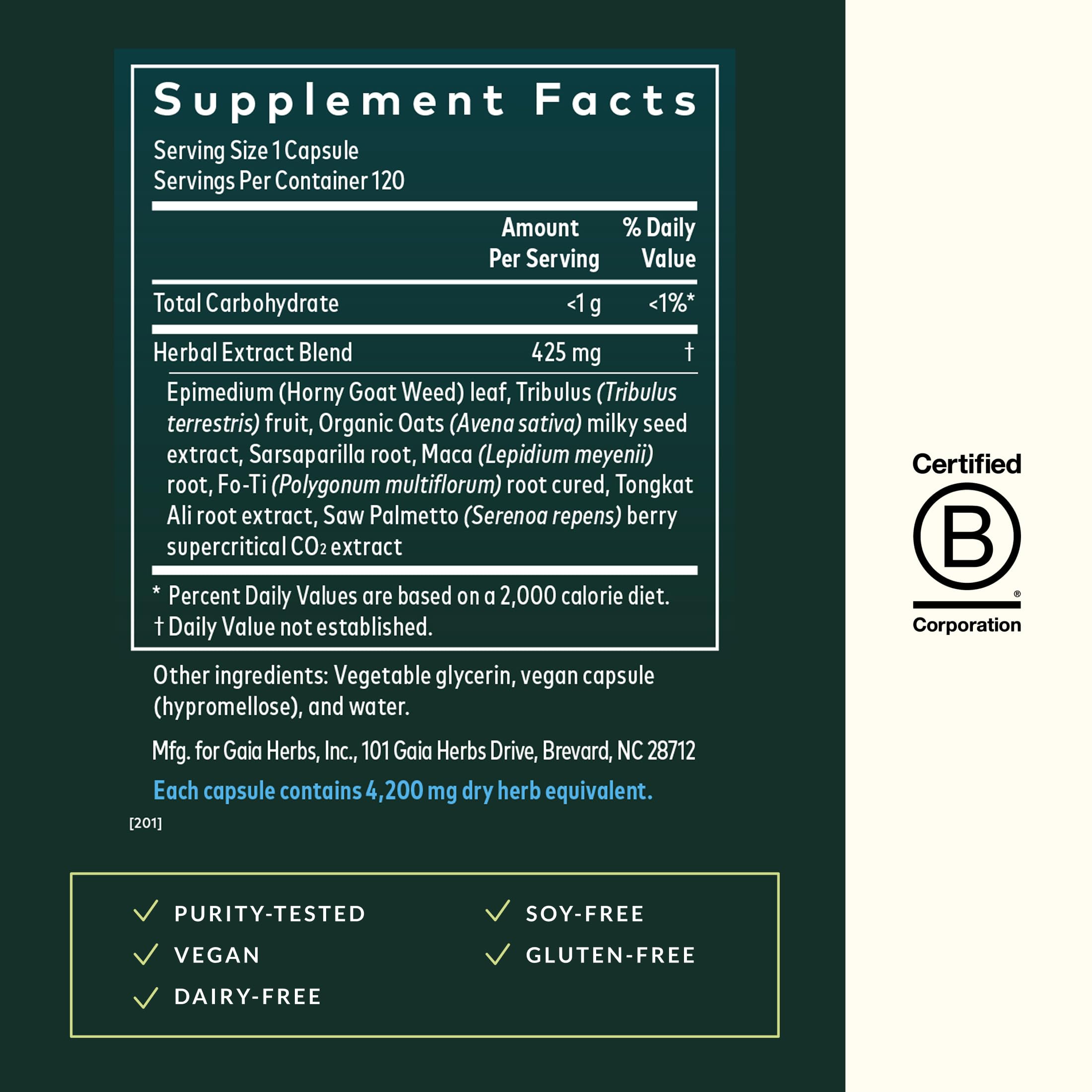 Gaia Herbs Saw Palmetto capsules image emphasizing traditional herb benefits