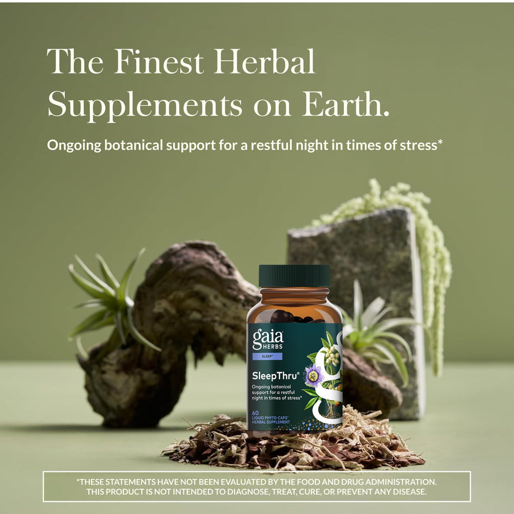 SleepThru bottle featuring magnolia bark for relaxation support