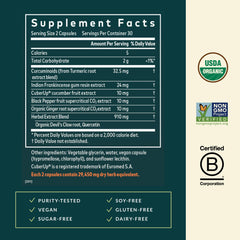 Gaia Herbs Turmeric Supreme Joint Health gluten-free and dairy-free capsules