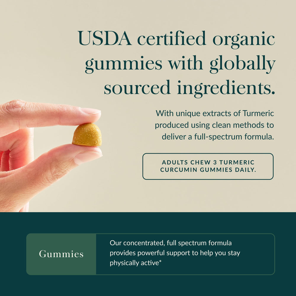 Gaia Herbs Turmeric Supreme organic gummies packaging on display