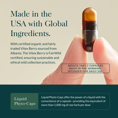 Gaia Herbs vegan capsules ready for daily plant-based wellness routines