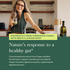 Gaia Herbs vegan liquid capsules arranged for daily digestive support.