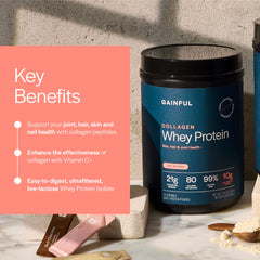 Gainful collagen whey milk shake base demonstrates versatility for smoothies and recipes