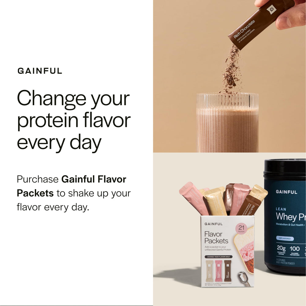Gainful Everyday Whey powder can be mixed into smoothies for a convenient nutrition boost.