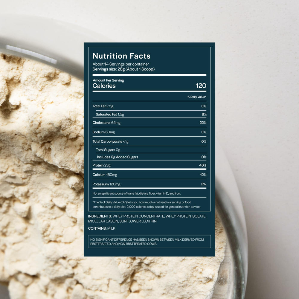 Gainful Everyday Whey scoop with powder emphasizes fast and slow protein release.