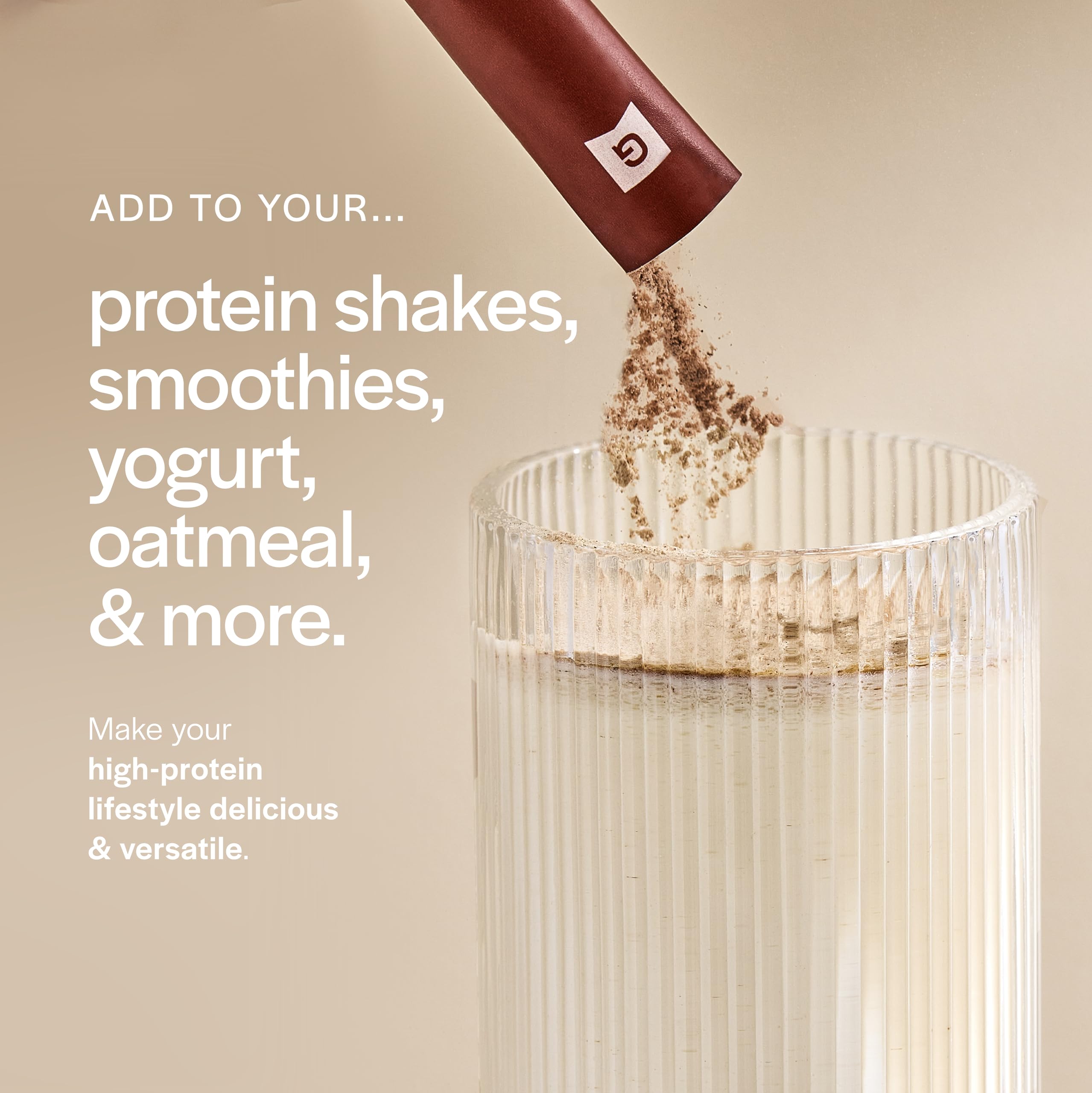 Gainful Everyday Whey Sea Salt Caramel stick close-up emphasizes indulgent flavor with no added sugar.