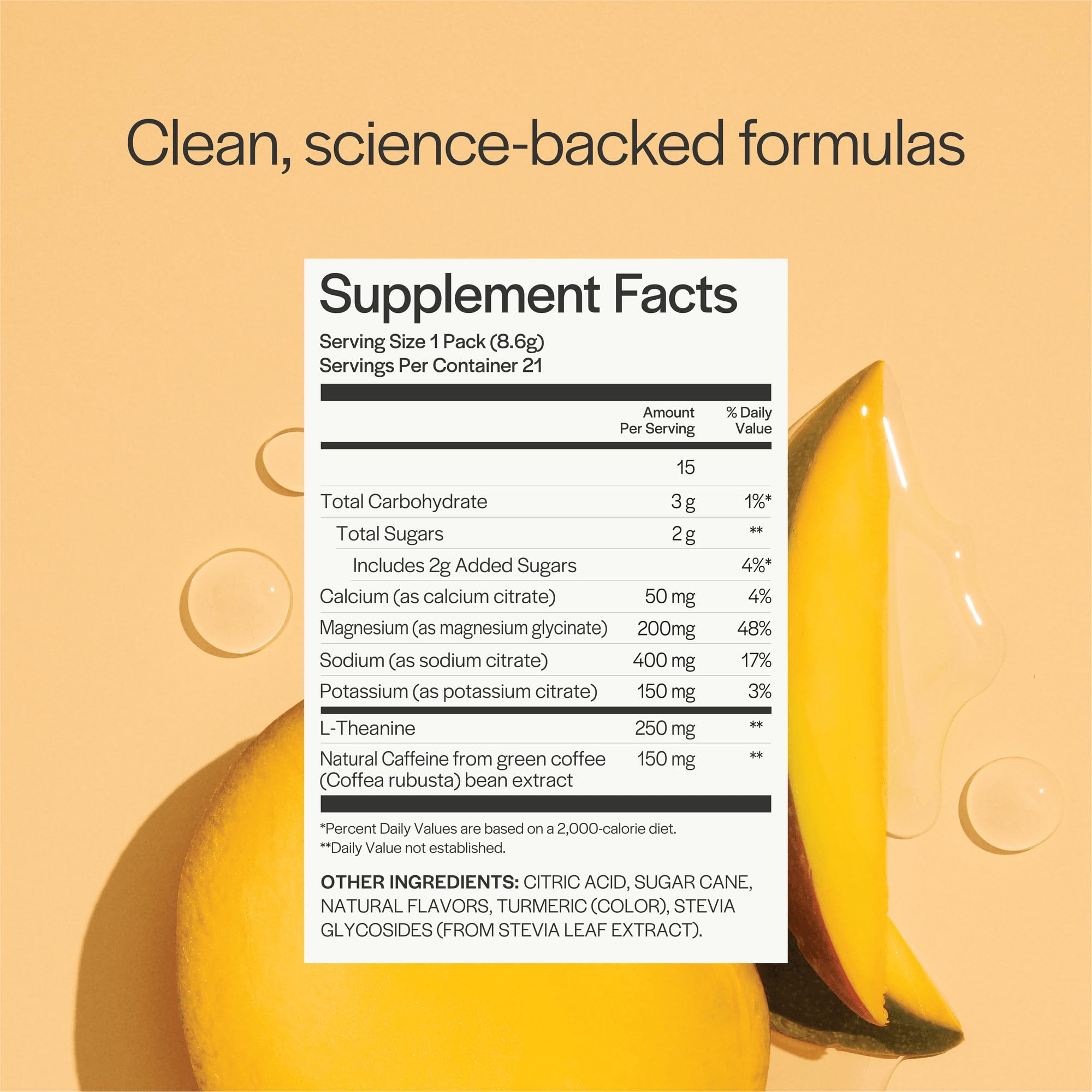 Gainful ingredients label emphasizes electrolytes magnesium and sodium.