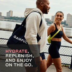 Caffeine-free Gainful hydration emphasizing zero caffeine.