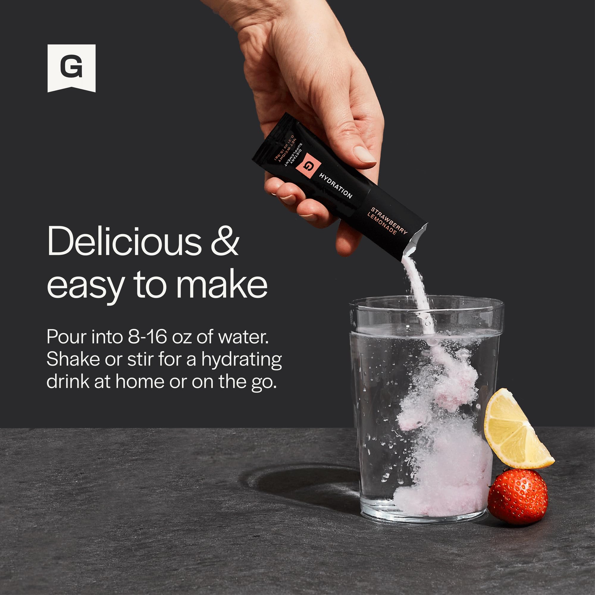 On-the-go setup with Gainful hydration packets in a pouch.