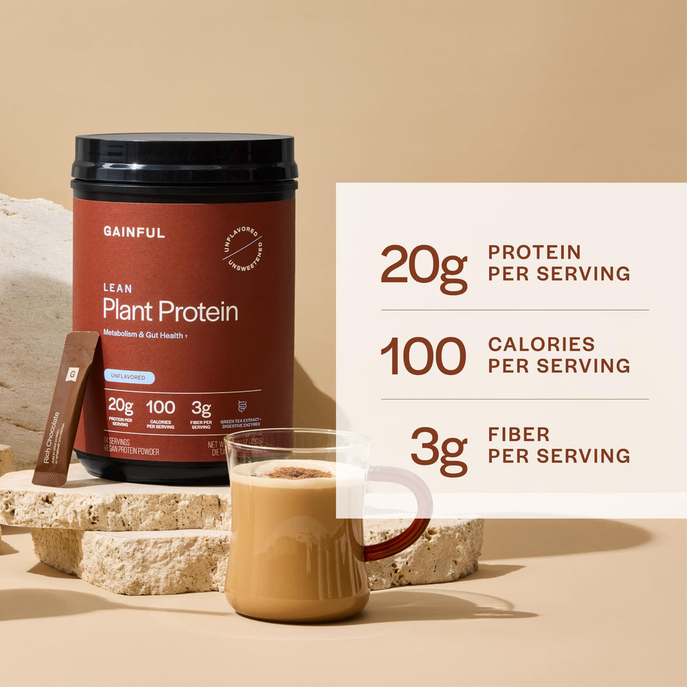 Gainful Lean Plant Protein with organic fiber aids fullness