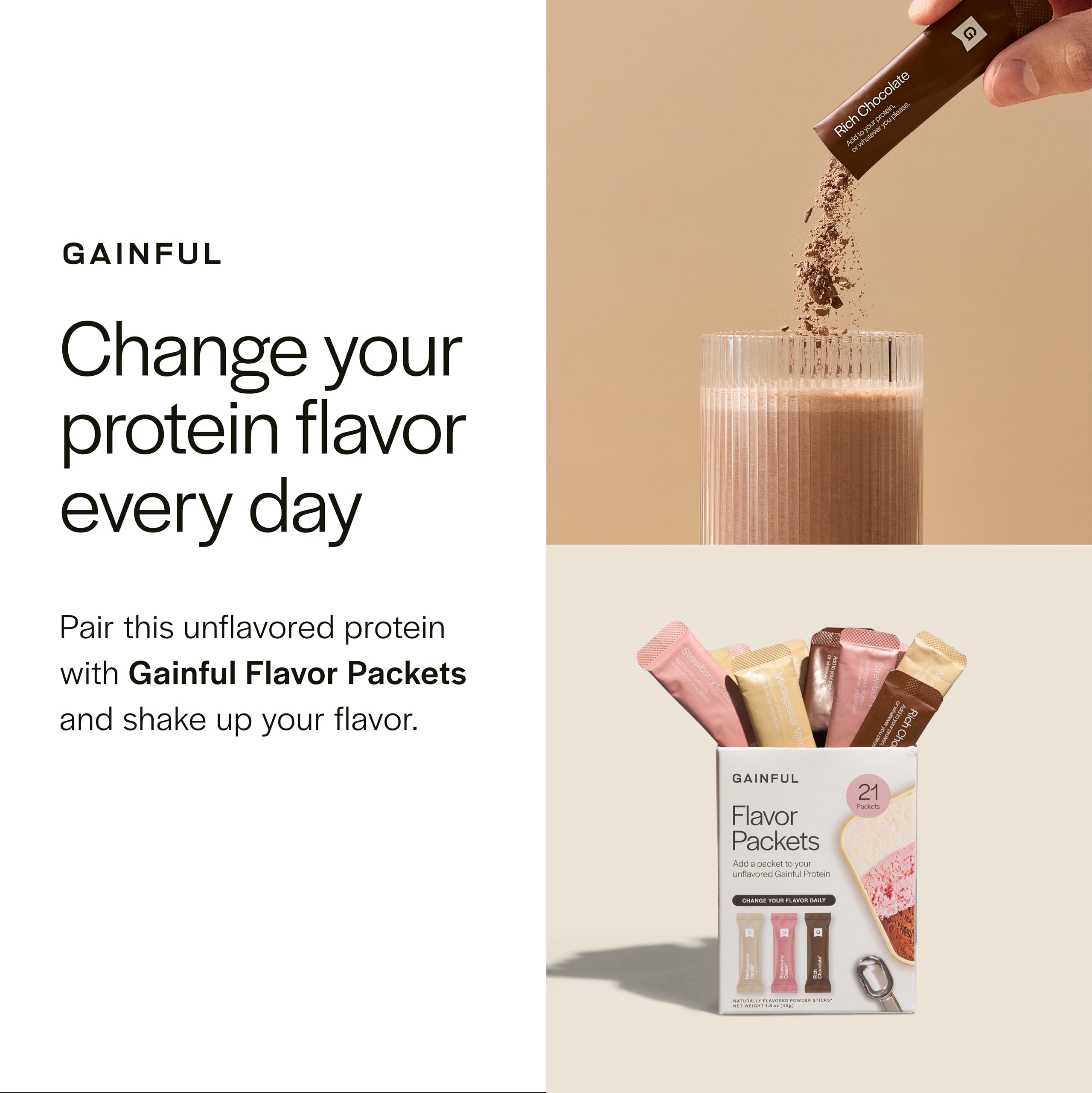 Gainful Lean Plant Protein in a glass for quick shakes