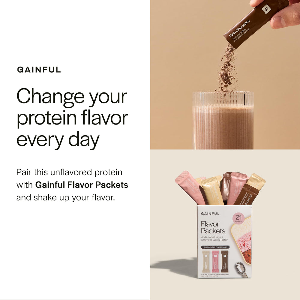 Gainful Lean Plant Protein in a glass for quick shakes