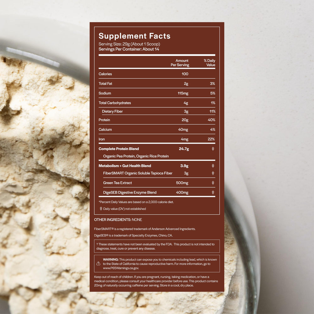 Gainful Lean Plant Protein scoop measures a 20g serving
