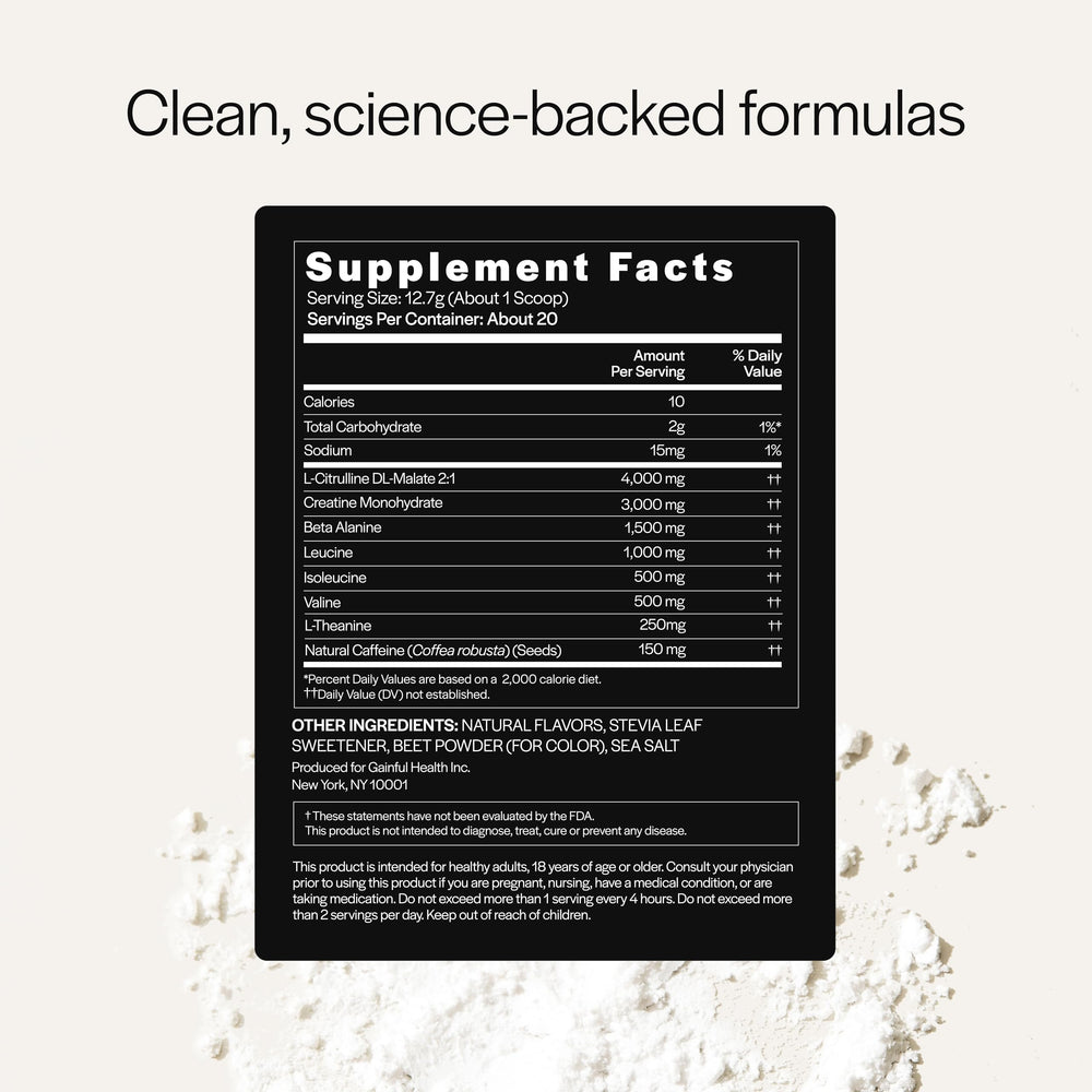 Gainful pre-workout Watermelon flavor detail emphasizes natural taste and aroma