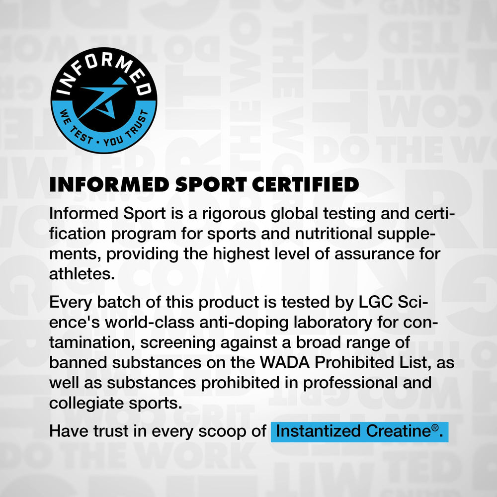 GAINS IN BULK creatine monohydrate powder in a shaker demonstrates clean mixability.