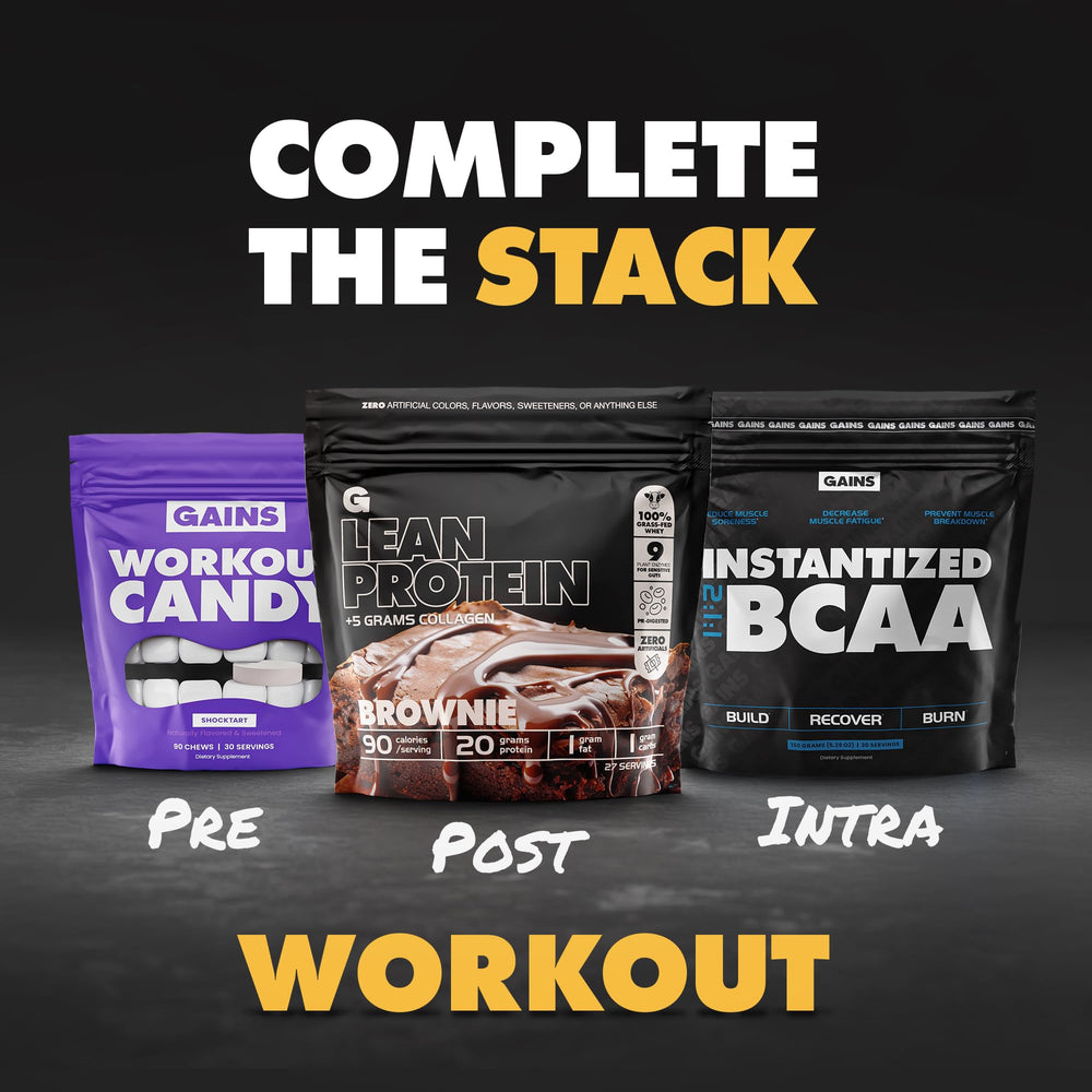 GAINS IN BULK 30 servings tub designed for long-term use