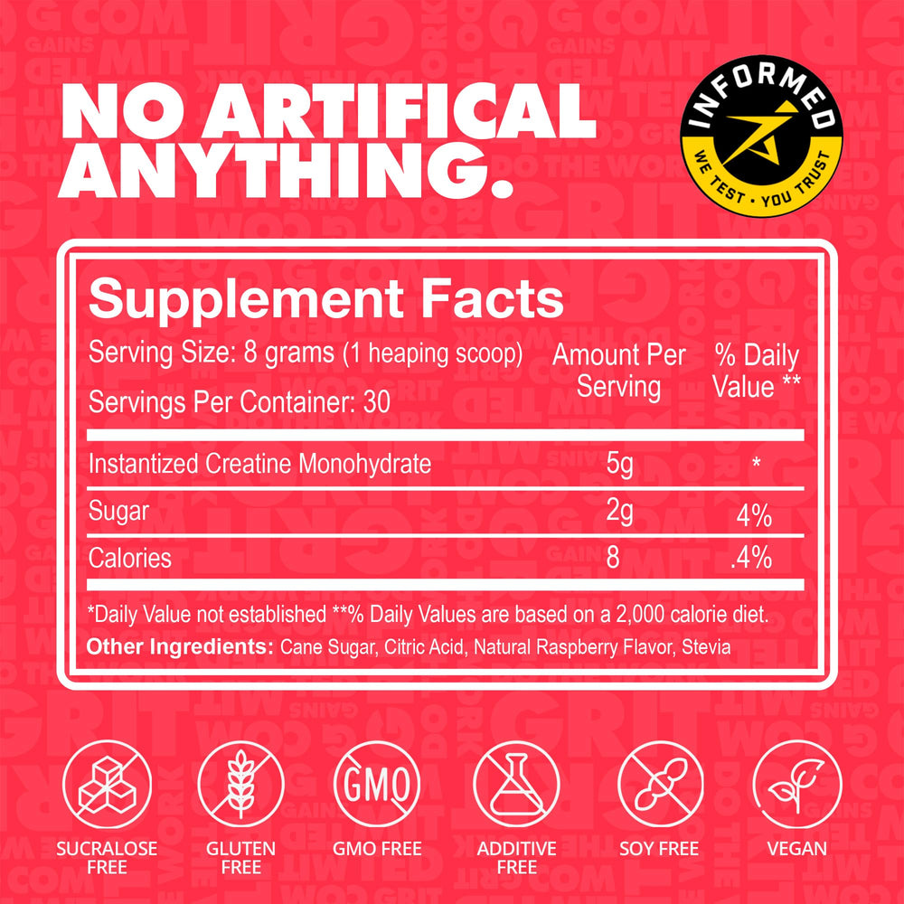 GAINS IN BULK packaging and label overview