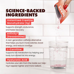 Gains in Bulk Shape Strawberry Fizz in use during a workout session