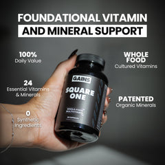 Gains in Bulk Square 1 digestive enzymes visual suggesting improved absorption.