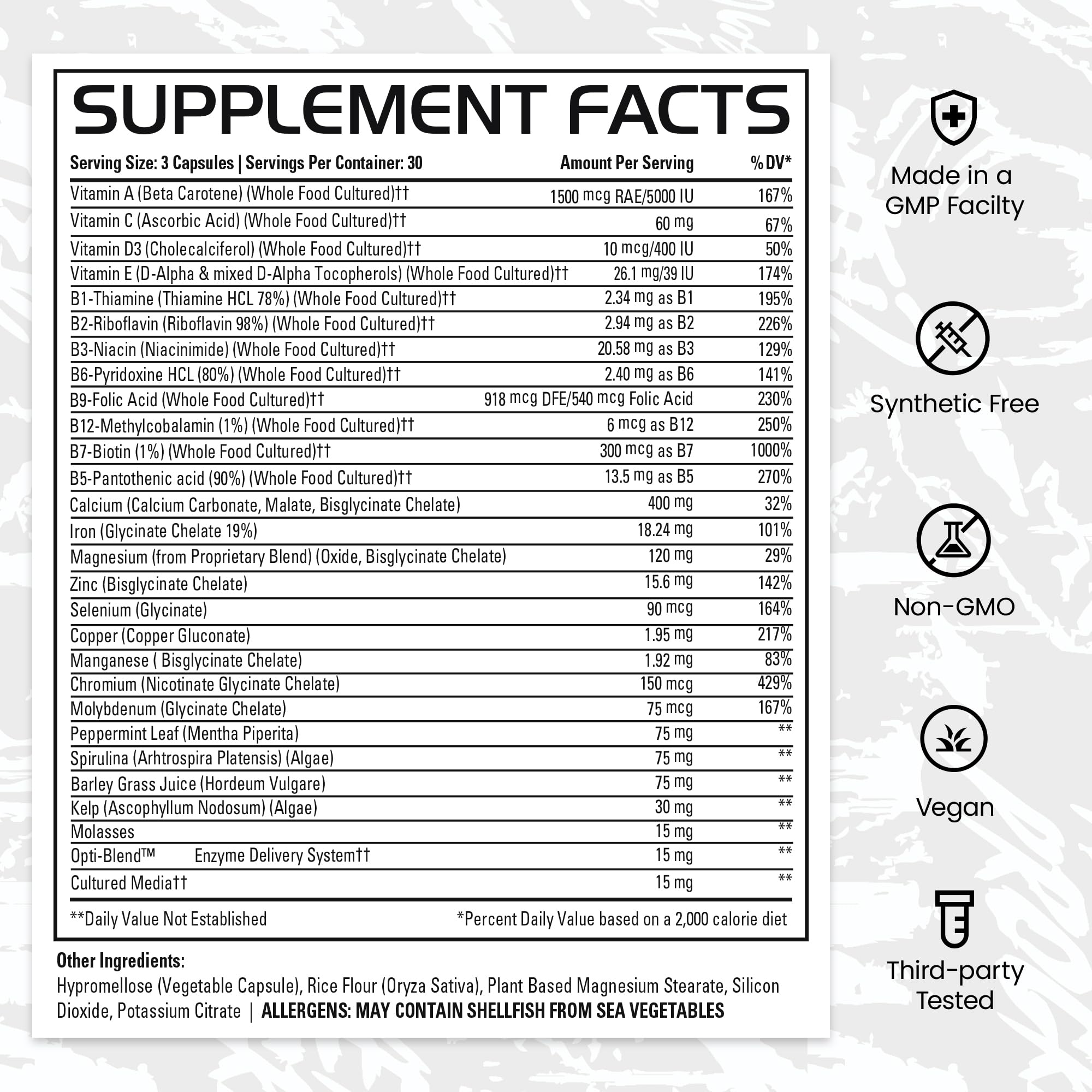 Gains in Bulk Square 1 serving instruction illustration for easy daily use.