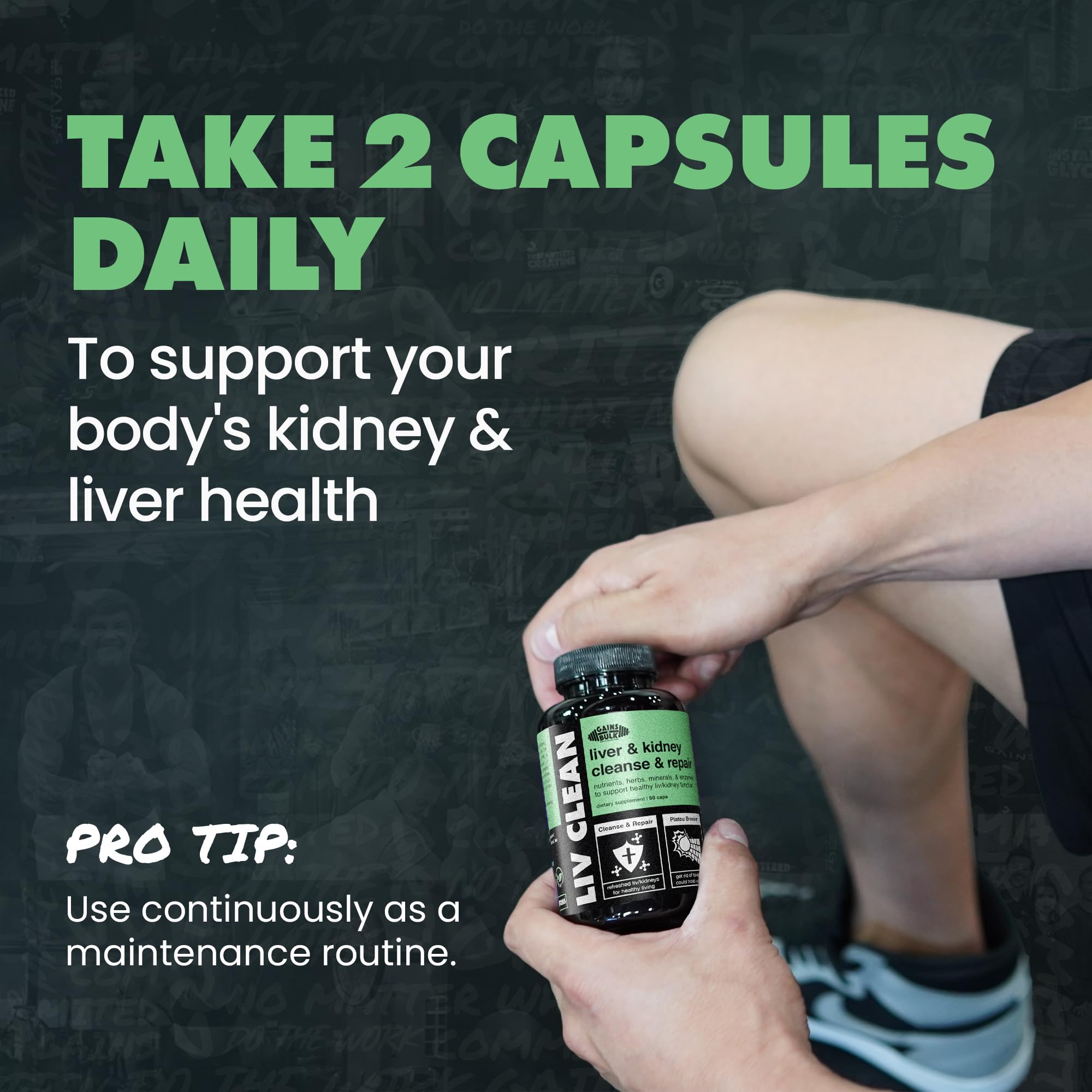 GAINS IN BULK Liv Clean milk thistle extract visual for liver support