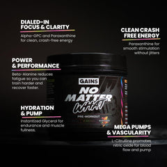 Gains in Bulk No Matter What gym bag pack ready for travel workouts.