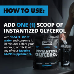 GAINS IN BULK sugar-free, unflavored label highlighting clean formula.
