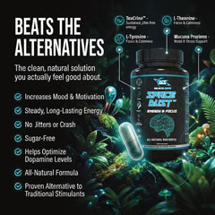 GALACTIC SUPPS Space Dust daily-use bottle on desk for gaming and work.