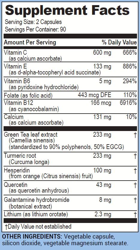 GalantaMind capsules closeup highlighting natural galantamine source for cognitive support