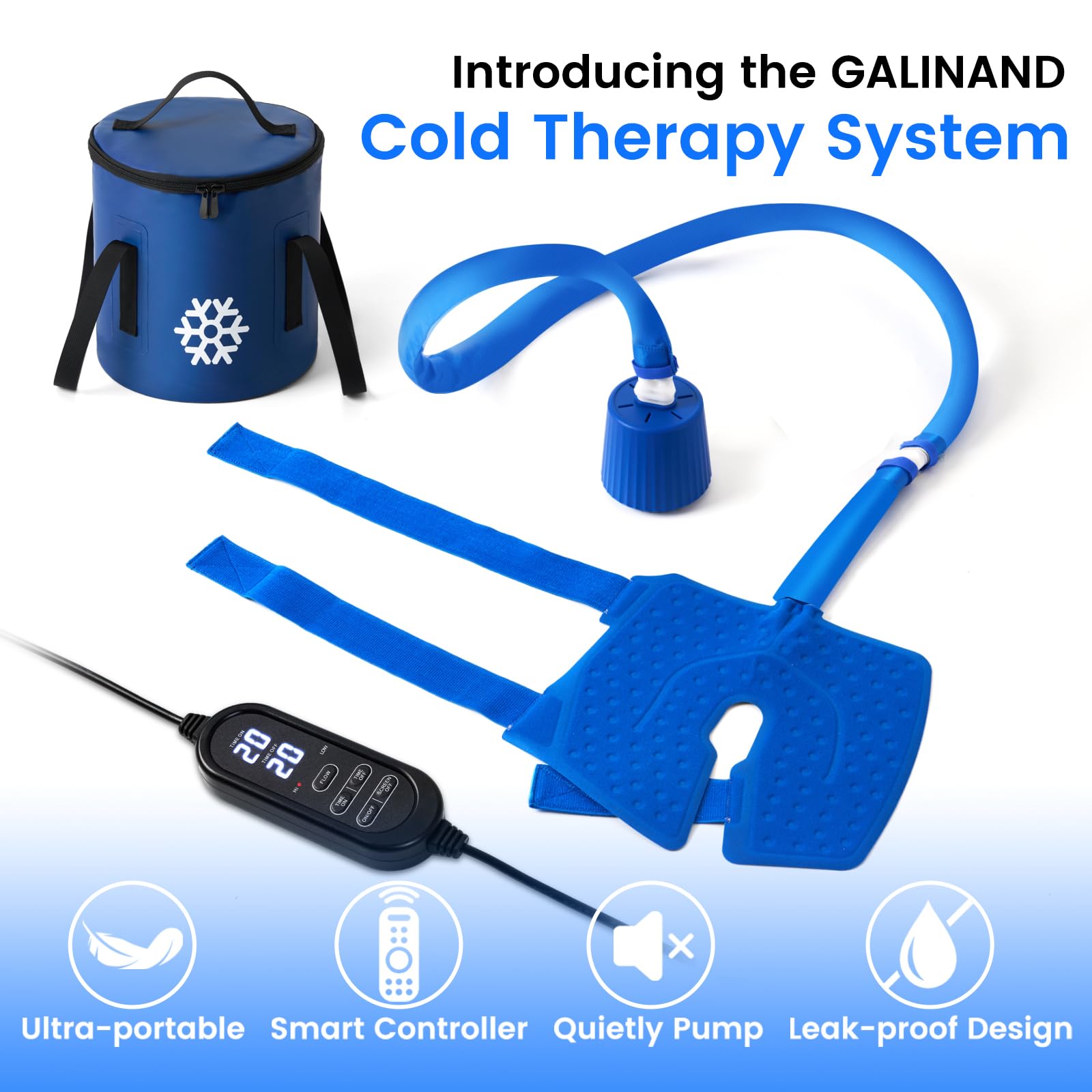 GALINAND cold therapy system pump detachable enables easy cleaning and maintenance.