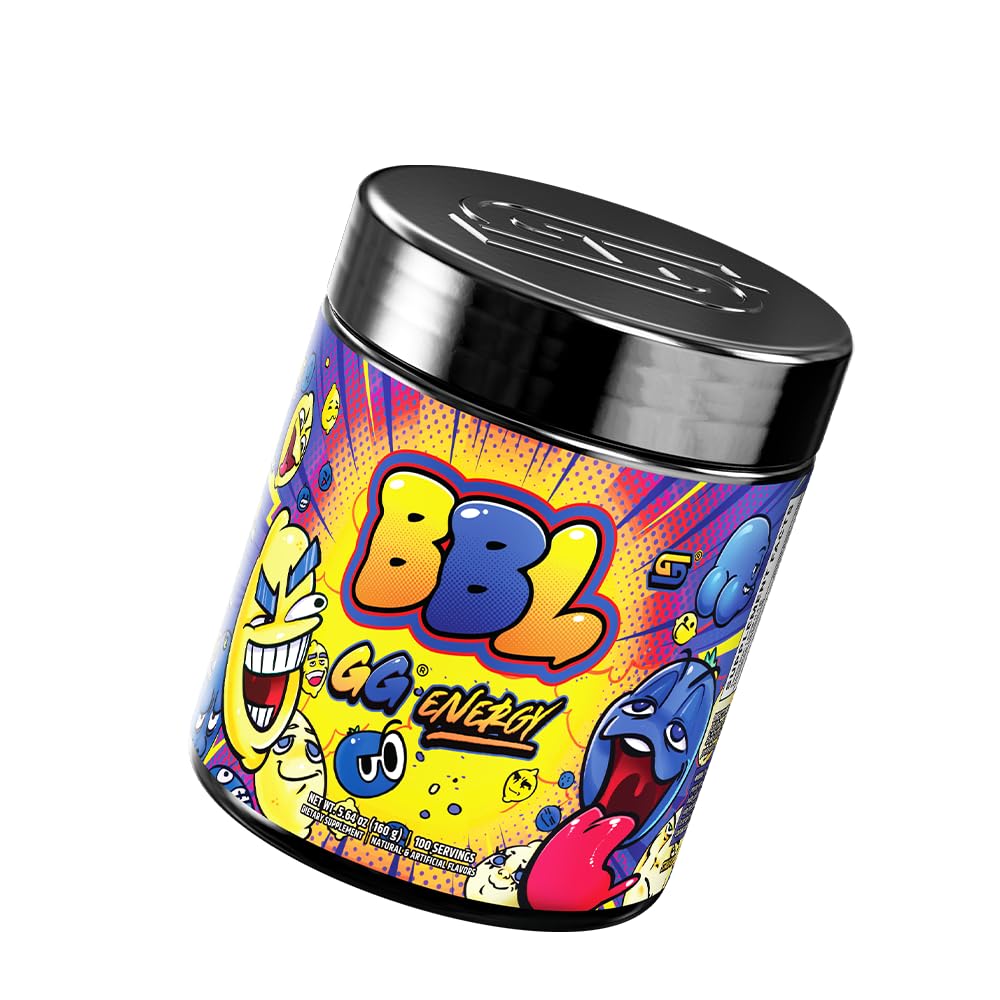 GG Energy BBL pour in Blueberry Lemonade flavor delivering steady energy