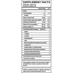 Gamer Supps GG Energy bottle highlighting vitamins and nootropic blend for daily focus