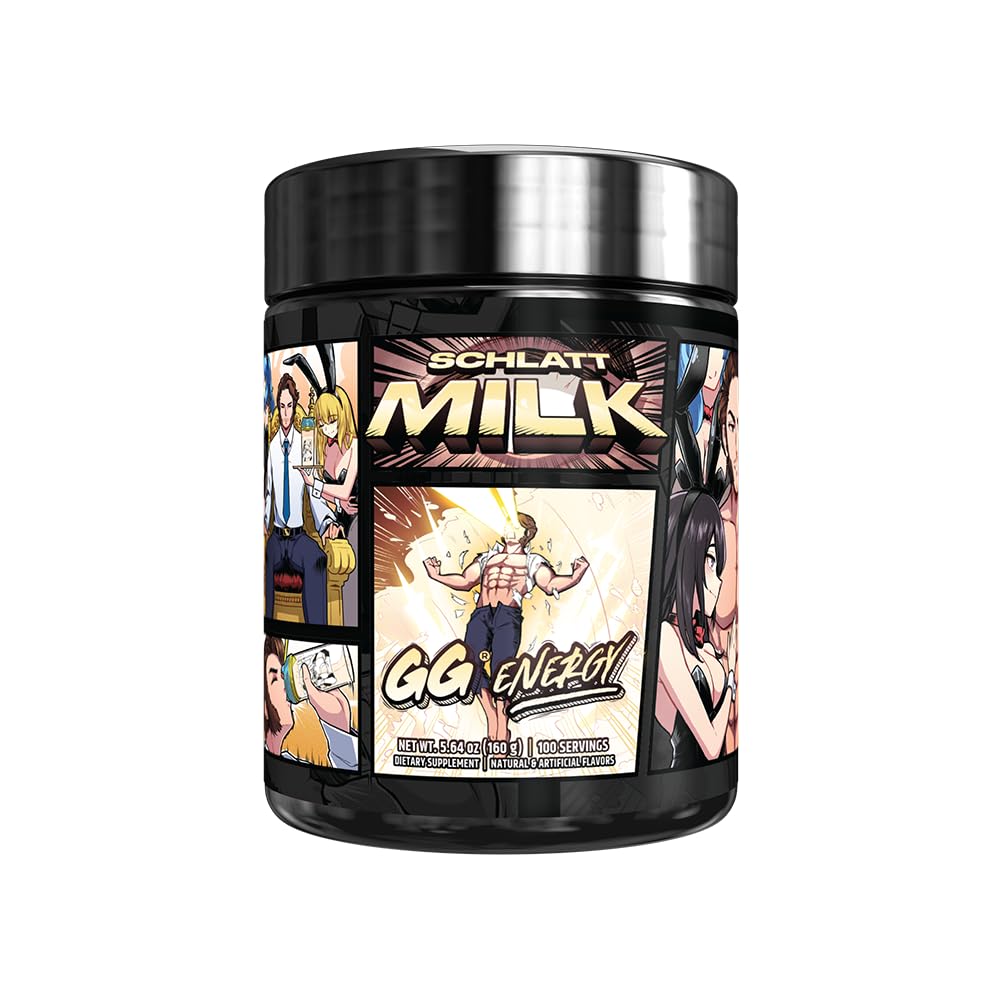 Gamer Supps GG Energy Schlatt Milk bottle powering focused gameplay sessions and endurance.
