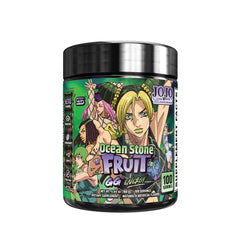 Gamer Supps GG JoJo's Ocean Stone Fruit bottle with sugar-free flavor for marathon gaming.