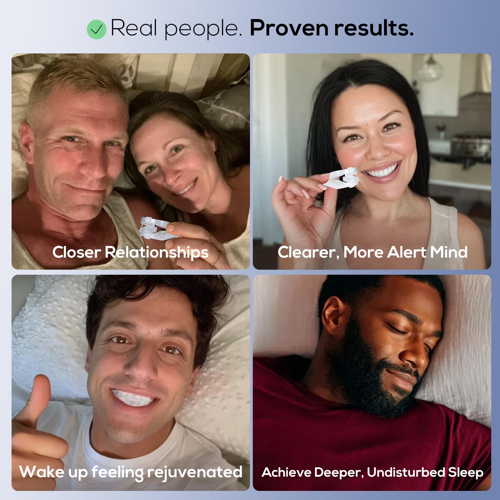 Ganberdey Anti-Snore Mouthguard+ bedtime use for potential sleep support.