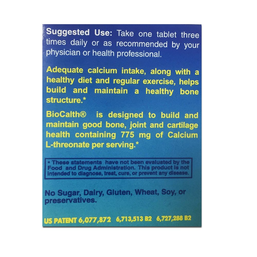 GANGAN BioCalth label detail highlights 540 mg calcium per tablet.