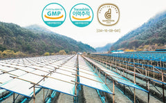 Gangwoninsam bottle label close-up highlighting Made in Korea.