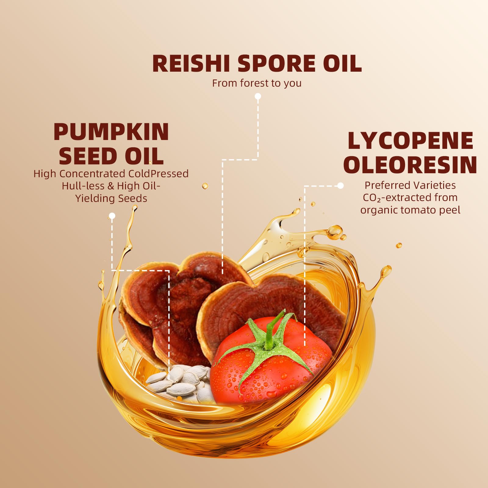 GANOHERB Lycopene component detail highlighting antioxidant potential