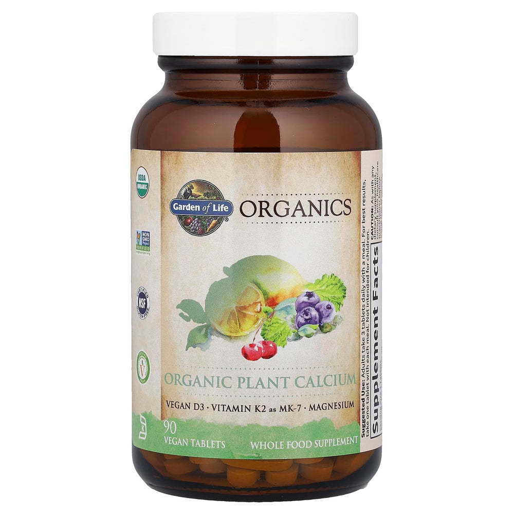 Garden of Life bottle shows Clean Tablet Technology for easy digestion.