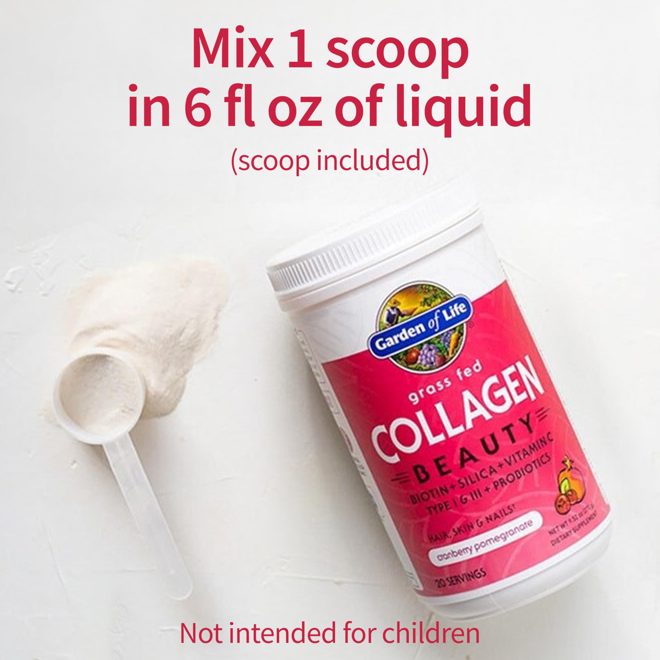 Garden of Life Collagen Beauty probiotic Bacillus coagulans listed on the label closeup.